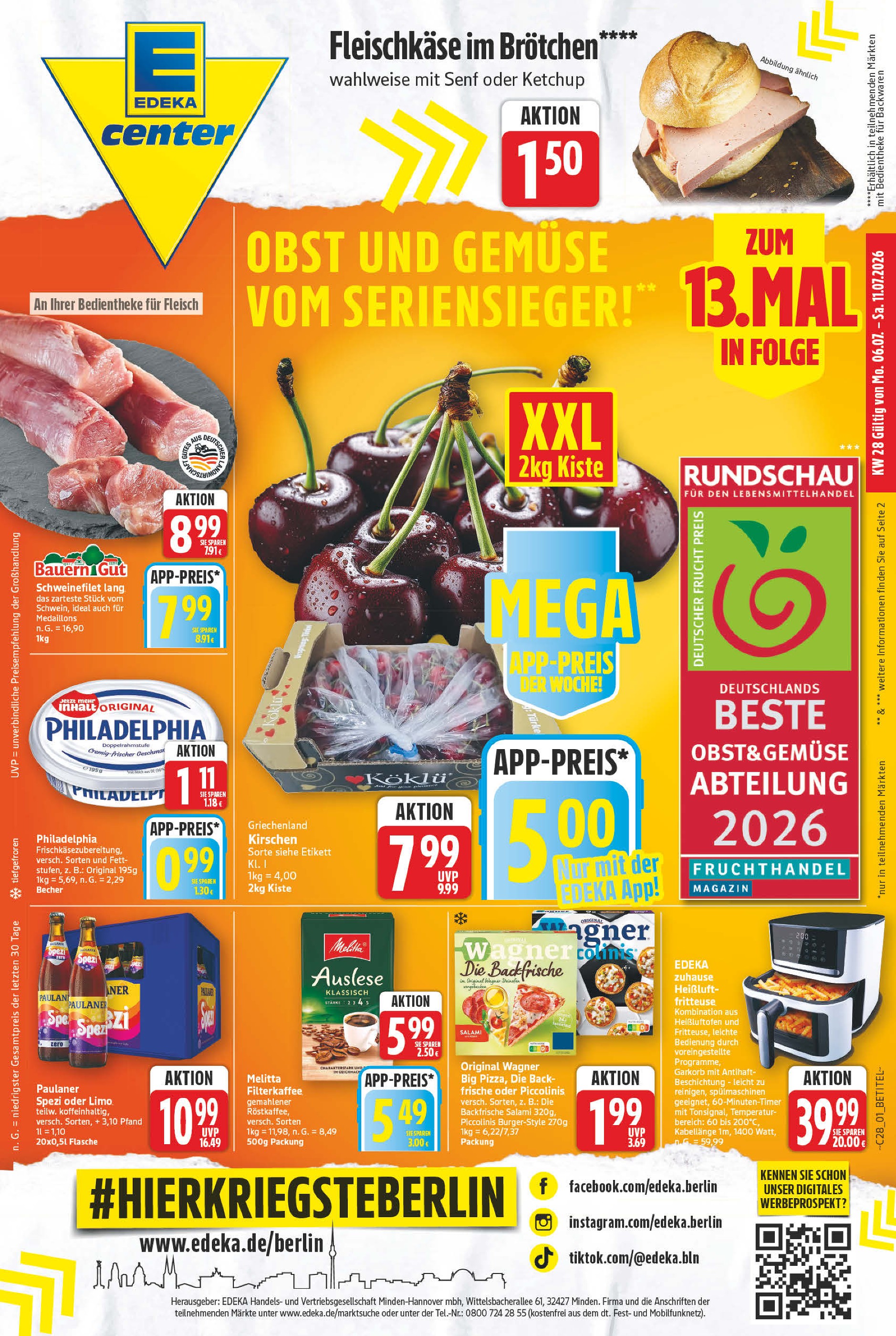 Pizza Angebot im aktuellen E center Prospekt auf Seite 1